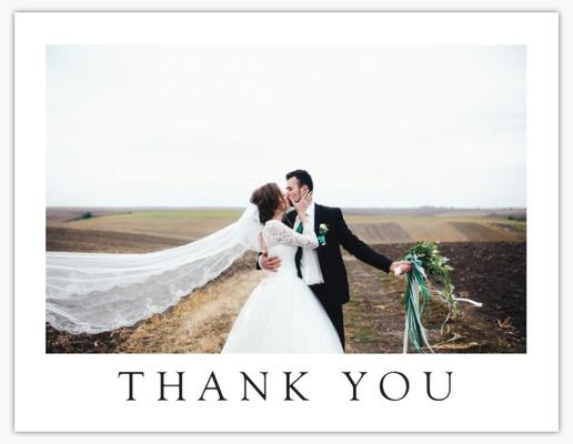 Design Preview for Wedding Custom Thank You Cards Templates, Flat 5.5" x 4"