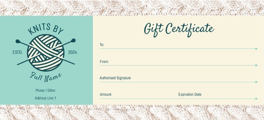 Design Preview for Fun & Whimsical Gift Certificates Templates