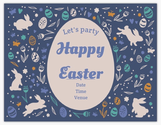 Design Preview for Easter Invitations & Announcements Templates, 5.5" x 4" Flat