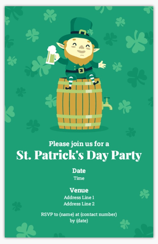 A st patrick's day leprechauns green brown design for Events