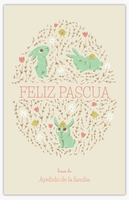 Un conejo de pascua divertido diseño crema para Pascua
