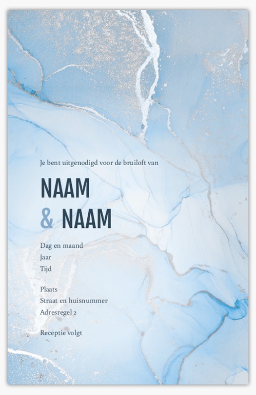 Voorvertoning ontwerp voor Ontwerpgalerij: Oceaan Trouwkaarten, Ongevouwen 18.2 x 11.7 cm