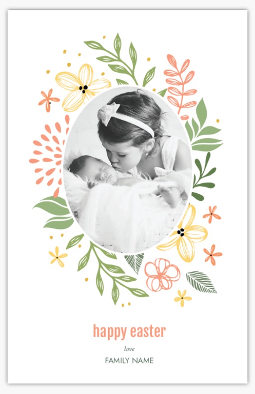 Design Preview for Easter Invitations & Announcements Templates, 4.6” x 7.2” Flat
