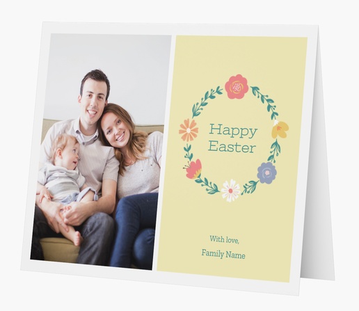 A 1 picture floral cream design for Easter with 1 uploads