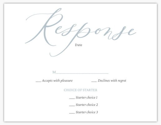 Design Preview for Design Gallery: Typographical Wedding RSVP Cards, 5.5" x 4" Flat