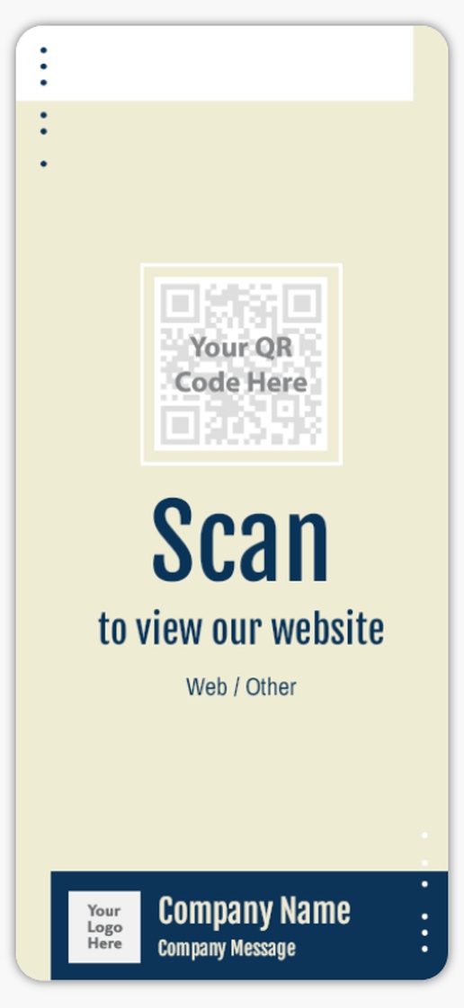 A 2 collage qr code cream blue design for Modern & Simple with 1 uploads