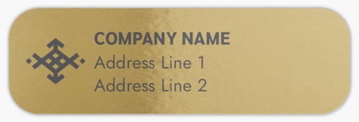 Design Preview for Carpentry & Woodworking Return Address Labels Templates, Gold
