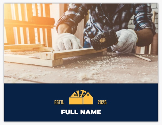 Design Preview for Handyman Personalized Note Cards Templates, Flat 5.5" x 4"