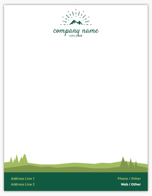 Design Preview for Travel & Accommodation Letterhead Templates