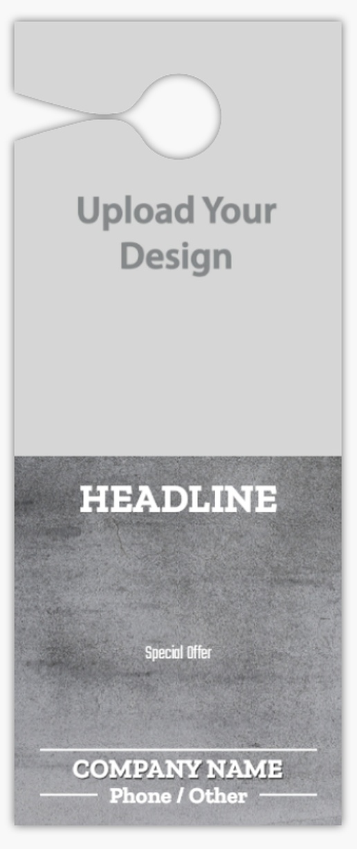 A vertical contracting gray design with 1 uploads