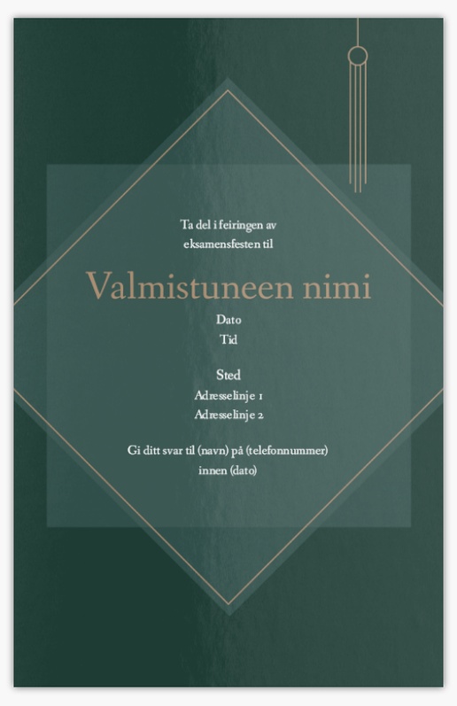 Forhåndsvisning av design for Designgalleri: Invitasjoner og kort, Ensidig 18.2 x 11.7 cm