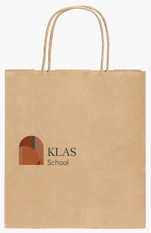 Voorvertoning ontwerp voor Ontwerpgalerij: Afstuderen Kraftpapieren tassen, 19 x 8 x 21 cm