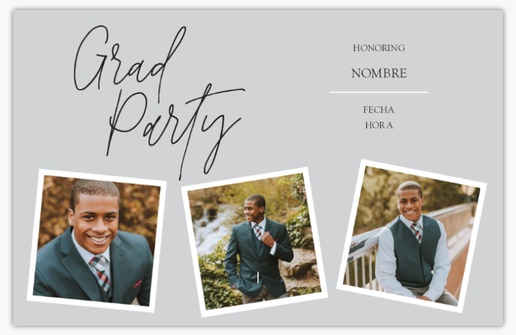 Un collage de fotos de fiesta de graduación collage de fotos de graduación diseño blanco gris para Graduación con 3 imágenes