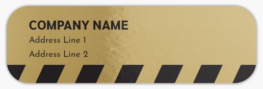 Design Preview for Handyman Return Address Labels Templates, Gold