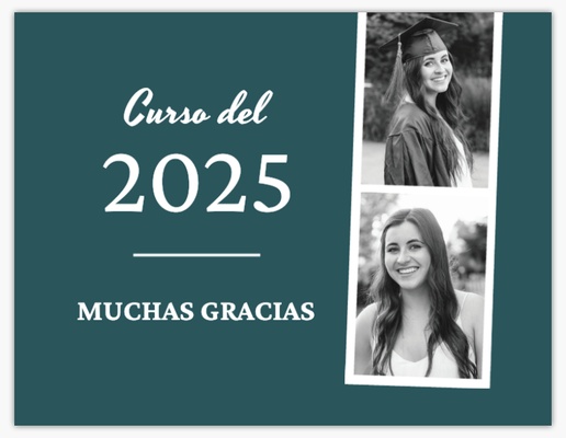 Un grad foto diseño gris blanco para Graduación con 2 imágenes