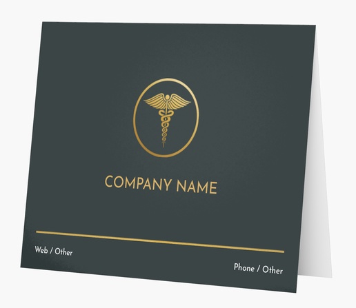 Design Preview for Health & Wellness Personalized Note Cards Templates, Folded 5.5" x 4"