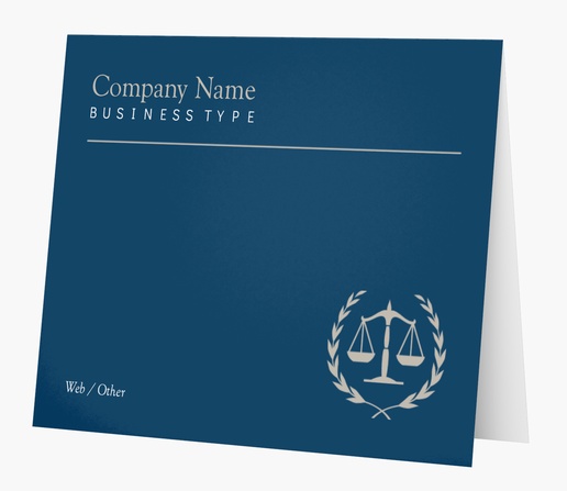 Design Preview for Legal Personalized Note Cards Templates, Folded 5.5" x 4"