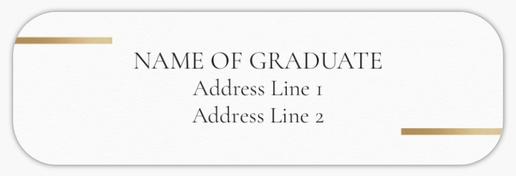 Design Preview for Graduation Return Address Labels Templates, White Paper