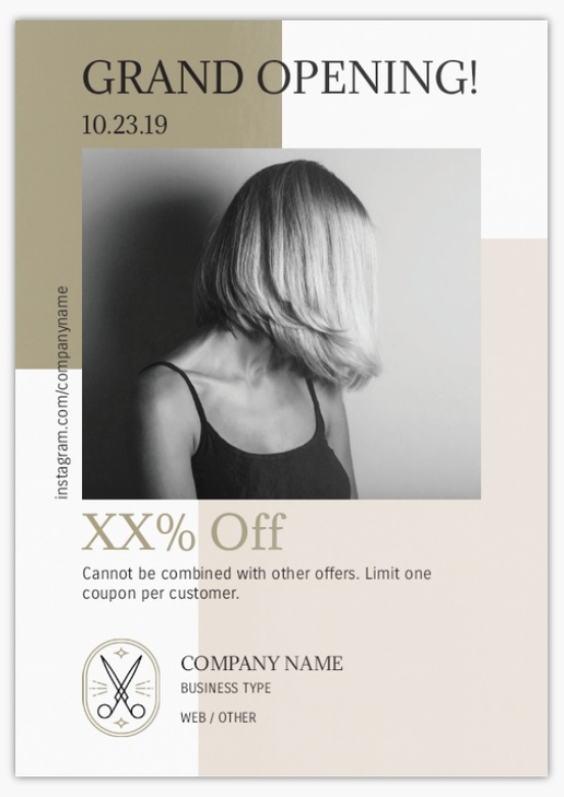 Design Preview for Design Gallery: Hair Salons Postcards, A5 (148 x 210 mm)