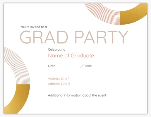 A virtual grad party grad party invite white gray design for Graduation