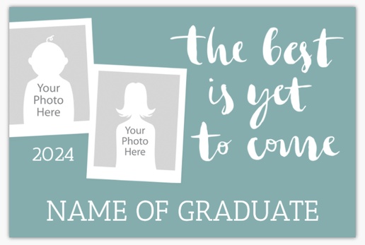 A grad baby photo the best is yet to come gray white design for Graduation Party with 2 uploads