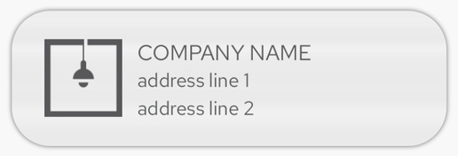 Design Preview for Electricians Return Address Labels Templates, Clear plastic 