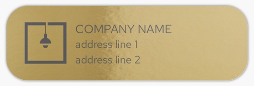 Design Preview for Electricians Return Address Labels Templates, Gold