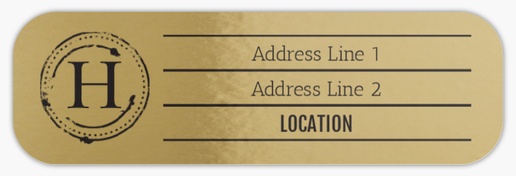 Design Preview for Design Gallery: Restaurants Return Address Labels, Gold