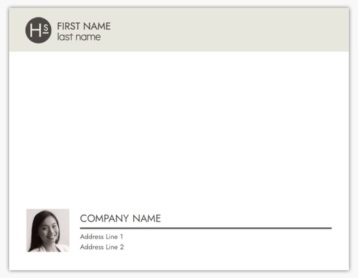 Design Preview for Marketing & Communications Personalized Note Cards Templates, Flat 5.5" x 4"