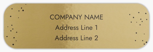 Design Preview for Photography Return Address Labels Templates, Gold