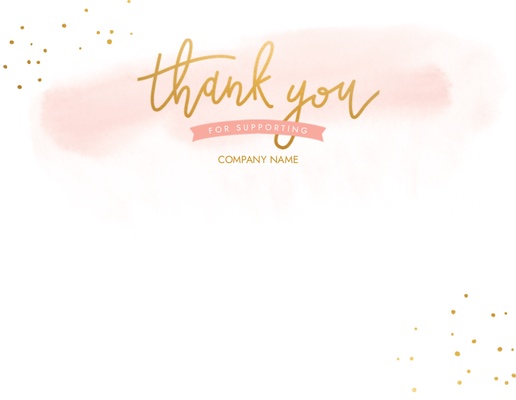 A loyalty thank you for supporting my small business white pink design for Elegant