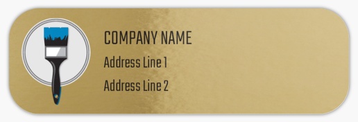 Design Preview for Painting & Decorating Return Address Labels Templates, Gold