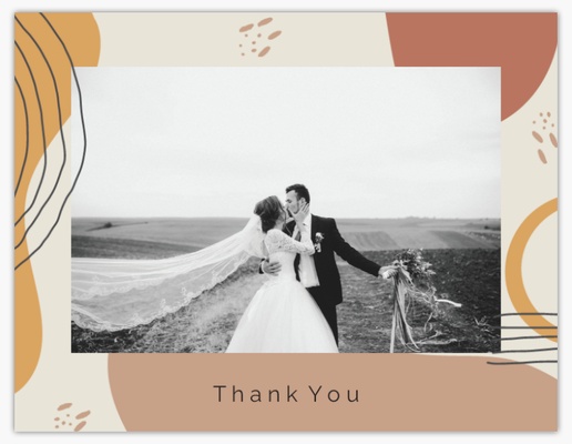 A wedding thank you 1 image gray brown design for Fall with 1 uploads