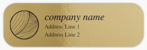 Design Preview for Internet Communications Return Address Labels Templates, Gold