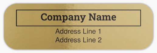 Design Preview for Masonry & Bricklaying Return Address Labels Templates, Gold