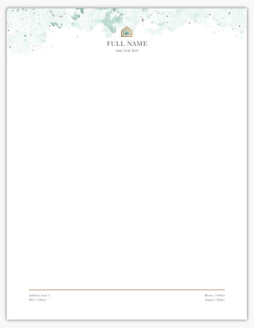 Design Preview for Design Gallery: Home Staging Letterhead
