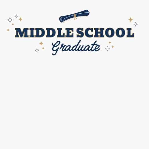 A middle school grad graduation blue gray design for Events