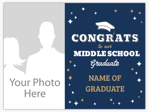 A congrats grad 1 picture blue gray design for Graduation with 1 uploads