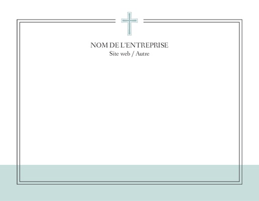 Aperçu du graphisme pour Galerie de modèles : cartes de correspondance pour religieux, Non pliées 13,9 x 10,7 cm