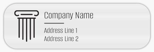 Design Preview for Legal Return Address Labels Templates, Clear plastic 