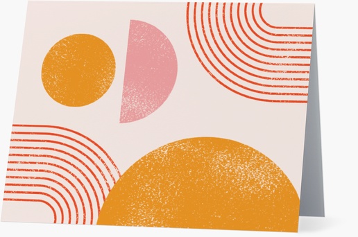 A fun shapes abstract shapes white orange design