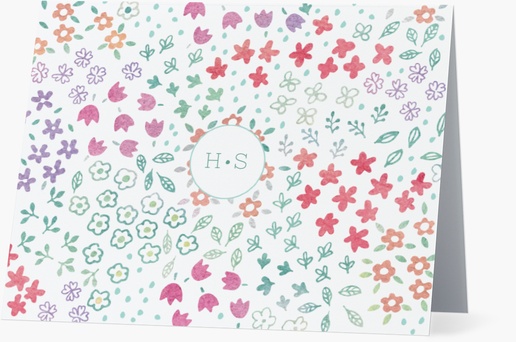 A kids stationery pink and white florals white design for Events