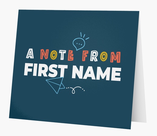 Design Preview for Design Gallery: Fun & Whimsical Personalized Note Cards, Folded 5.5" x 4"