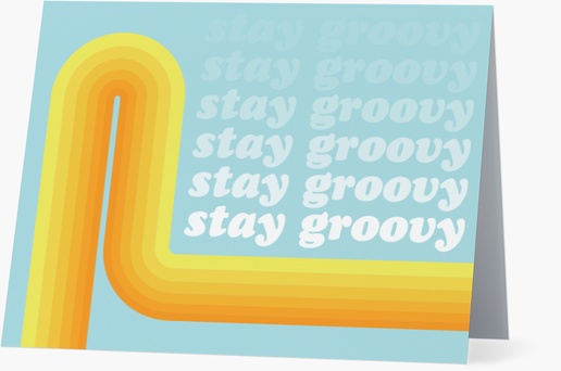 A stay groovy groovy white yellow design
