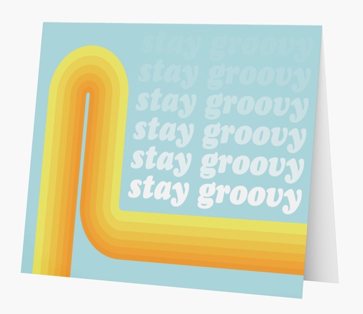 A stay groovy groovy gray yellow design