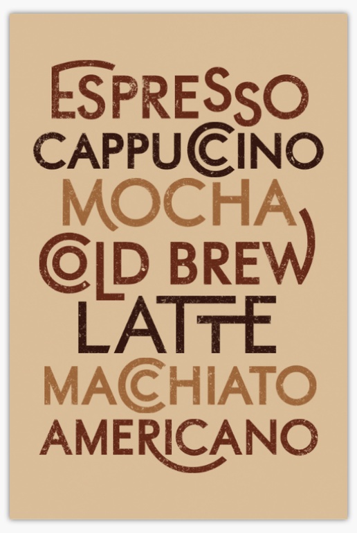 A espresso cappuccino brown design