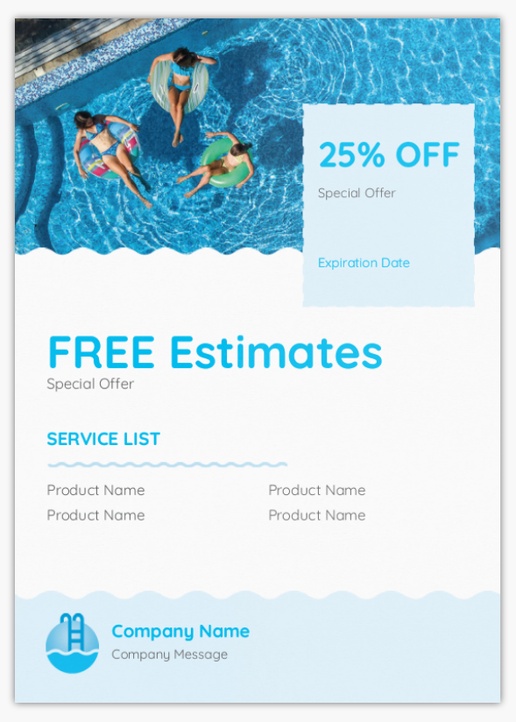 Design Preview for Design Gallery: Pool & Spa Care Postcards, A6 (105 x 148 mm)