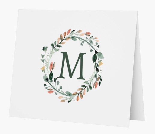 A monogram wreath feminine gray design for Theme