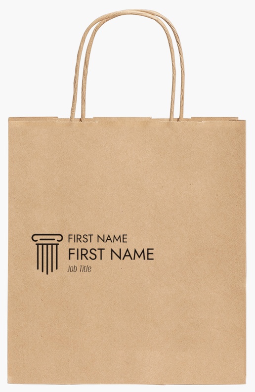 Design Preview for Design Gallery: Legal Standard Kraft Paper Bags, 19 x 8 x 21 cm