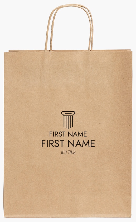 Design Preview for Design Gallery: Law, Public Safety & Politics Standard Kraft Paper Bags, 240 x 110 x 310 mm